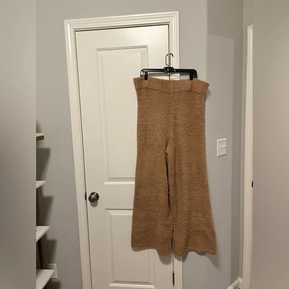 SKIMS Cozy Knit Wide Leg Pants camel NWT